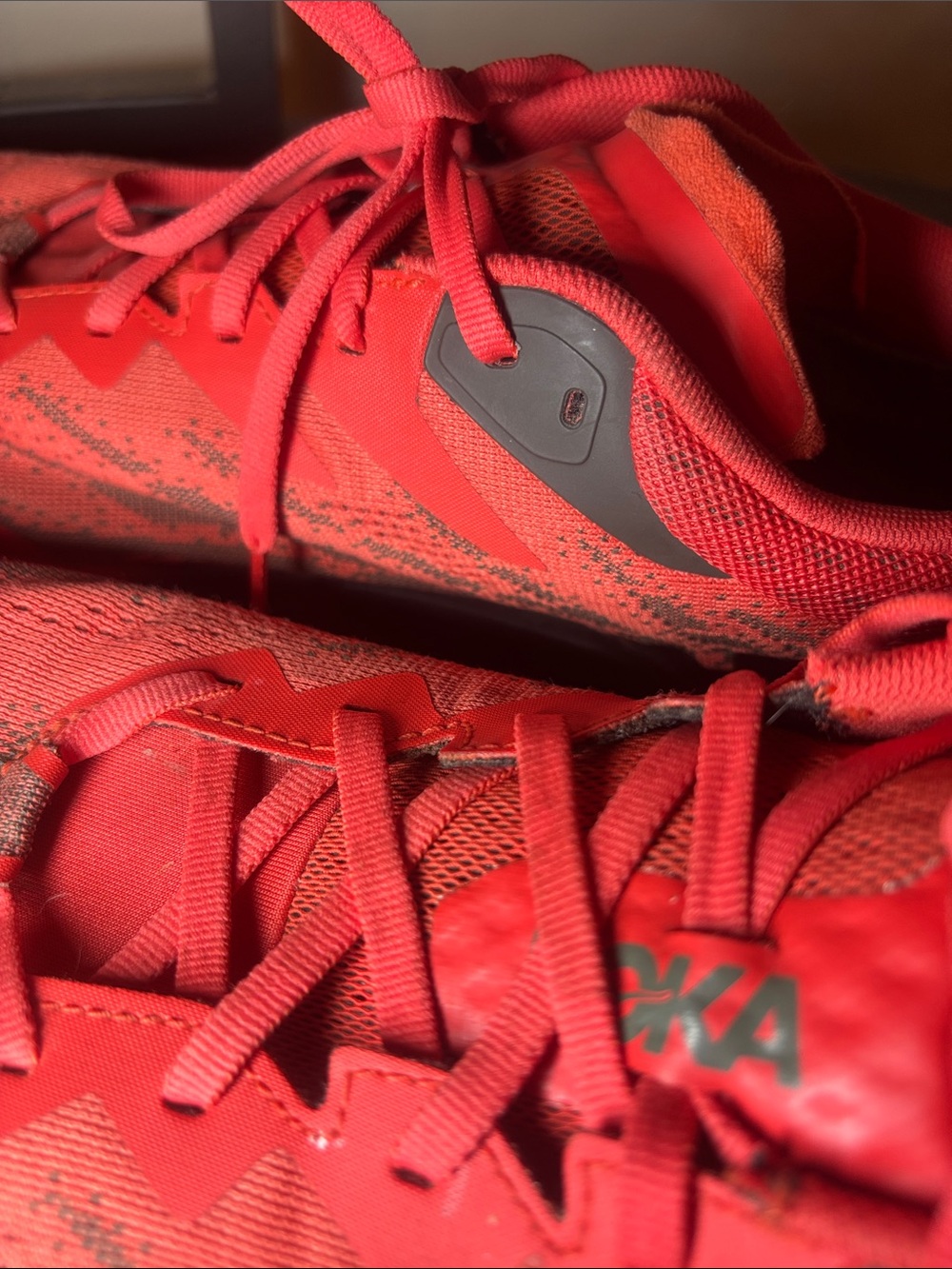Red Hoka Speedgoat5 Running Shoes - Picture 4 of 11
